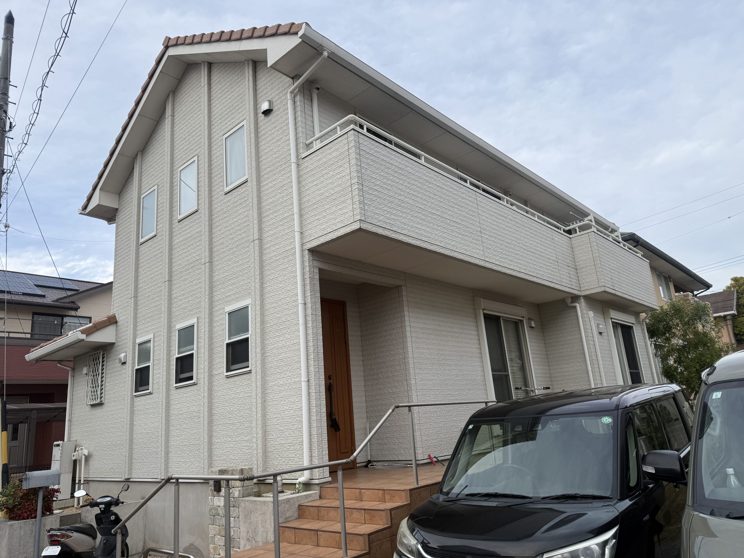 施工前：親御様のご紹介での外壁塗装！高耐久な無機塗料と可愛い紺色ポスト　【三重県鈴鹿市】